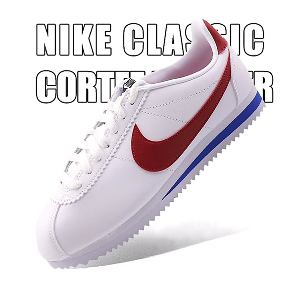 Nike Cortez 復古阿甘鞋 白灰藍 輕便運動鞋  低幫跑步鞋 男/女款 休閒鞋